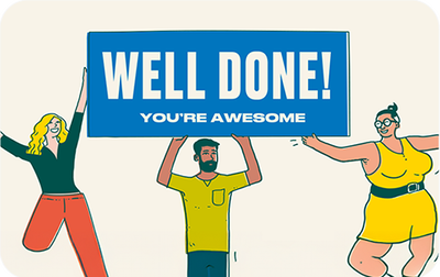Well done gift card design